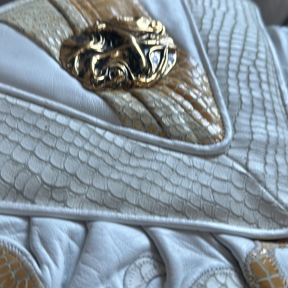 VINTAGE VIVA OF CALIFORNIA LAMBSKIN SNAKESKIN BAG - Picture 10 of 10